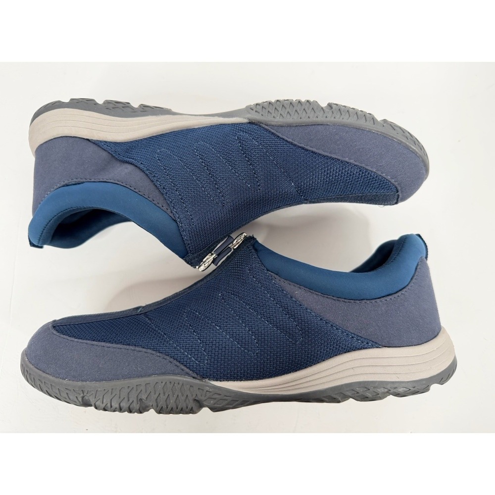 Easy Spirit BE STRONG 2 Navy Front‎ Zip Sneakers 9.5 M